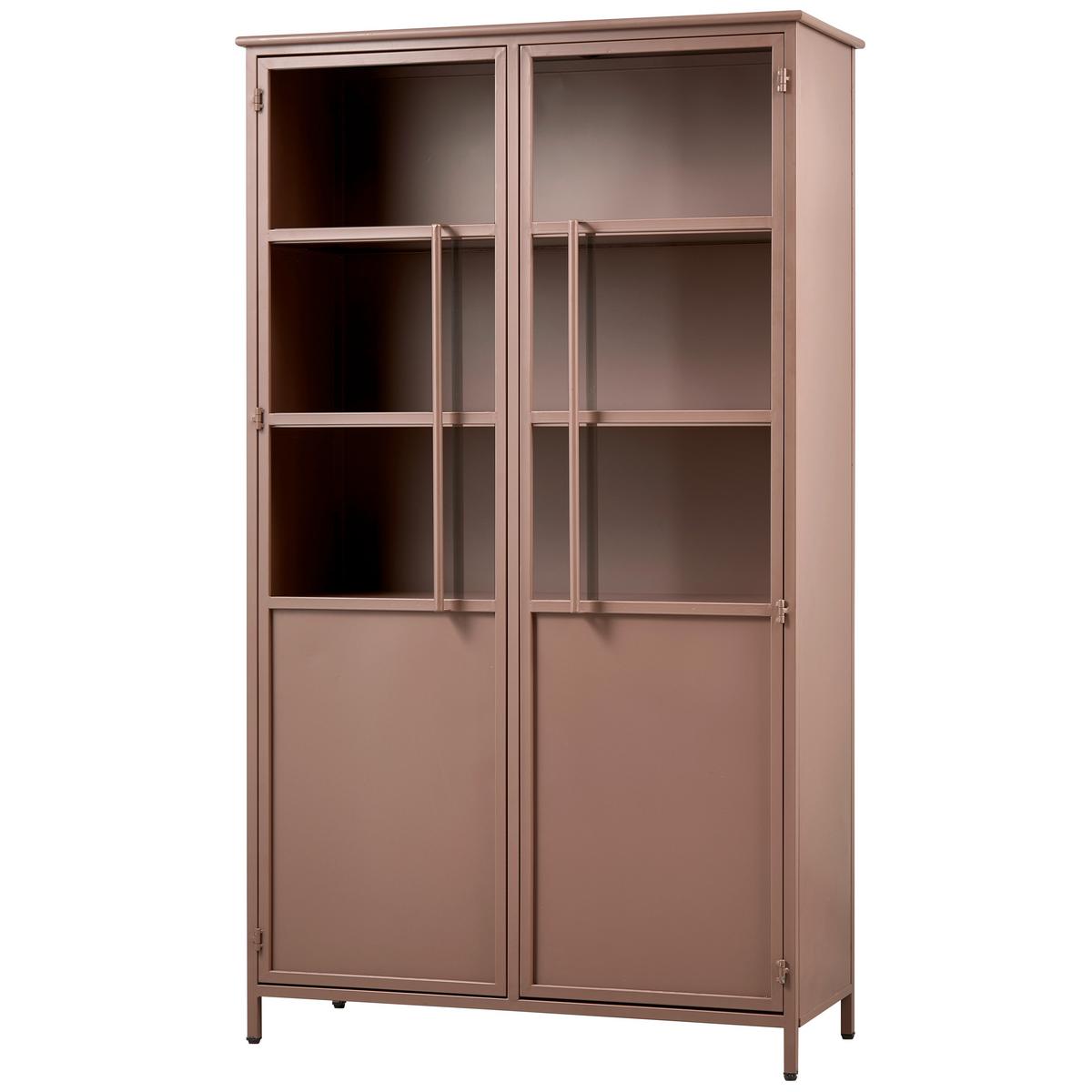 Vitrine Exhibit Braun B: 99 Cm - Braun, Design, Glas/Metall (99/170/44cm) - Livetastic
