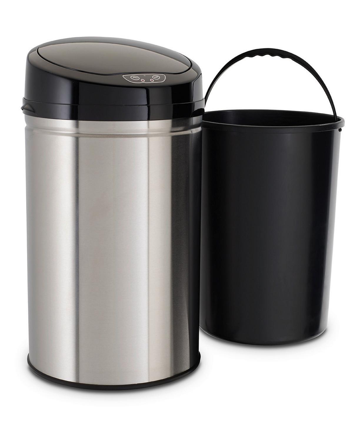 Odpadkový kôš IR SENSOR - INOX BRUSHED - 30L - čierna/strieborná, Trend, kov/plast (31/31/61,5cm) - Echtwerk