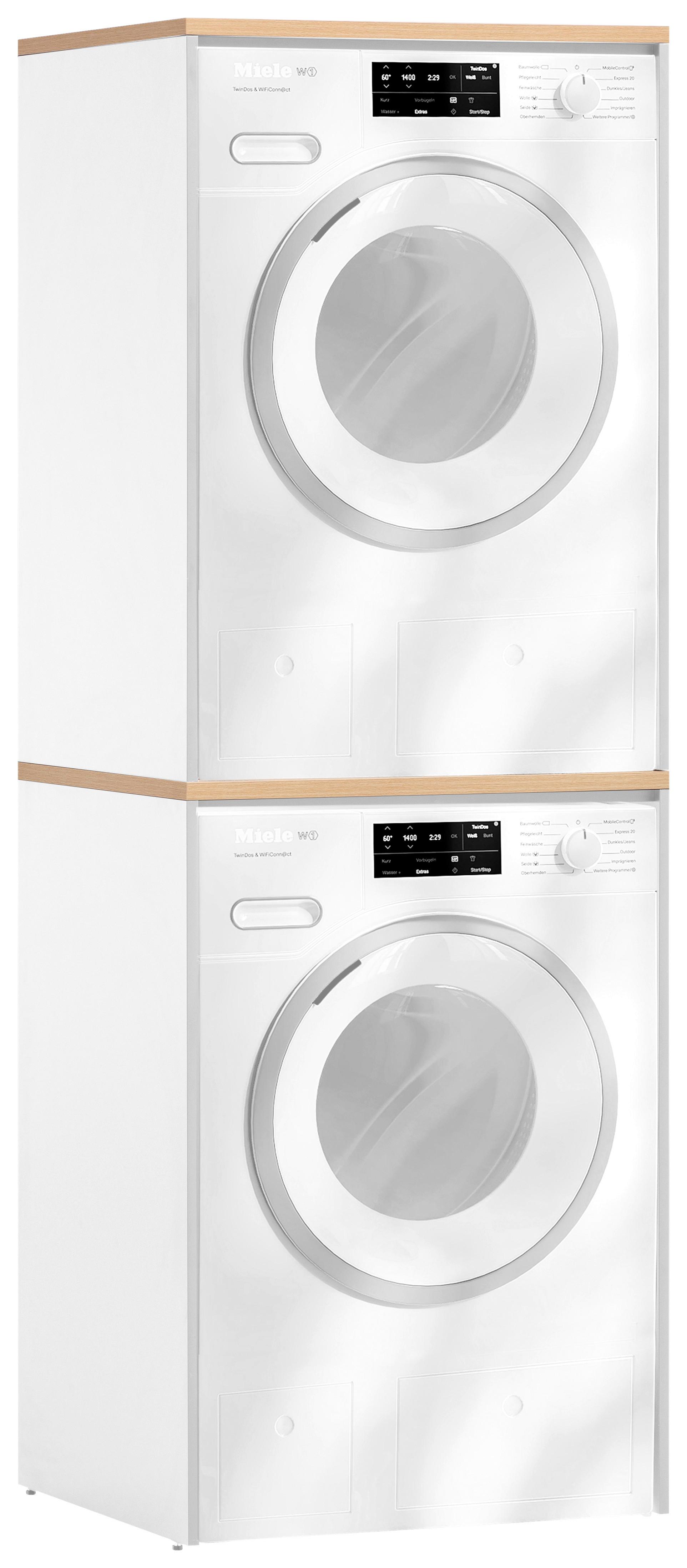 Waschmaschinenschrank Eichefarben/weiß B: 67,1 Cm - Eichefarben/Weiß, MODERN, Holzwerkstoff (67,1/96/60cm) - MID.YOU