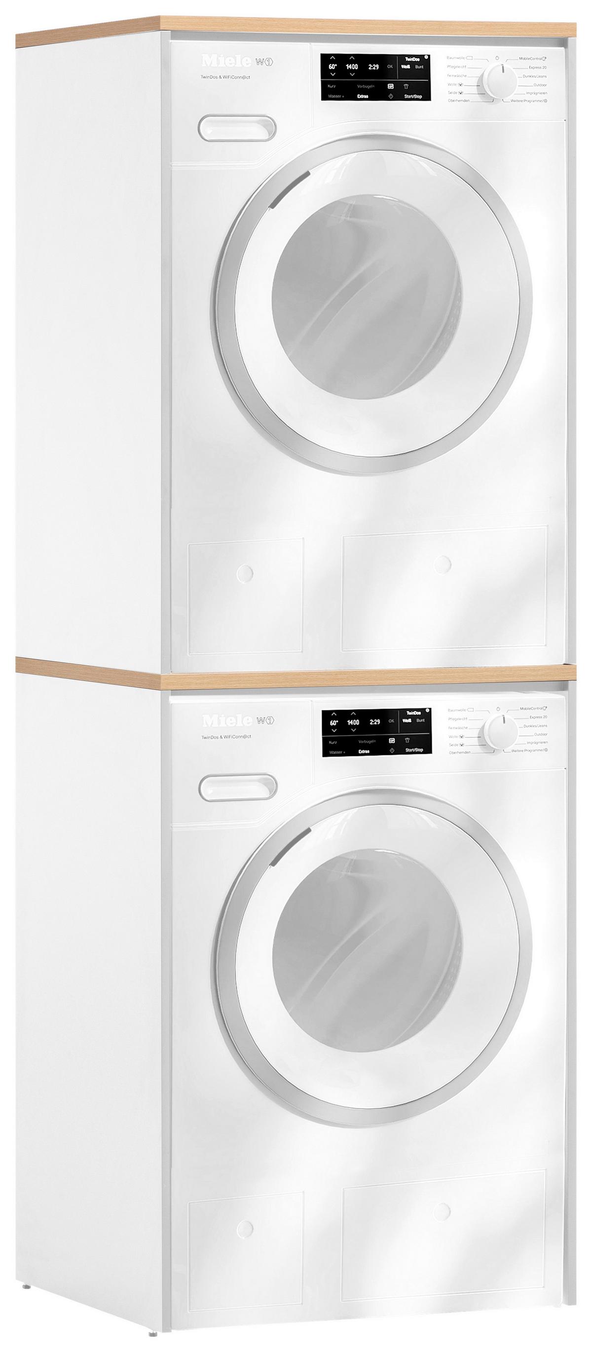 Waschmaschinenschrank Eichefarben/Weiß B: 67,1 cm - Eichefarben/Weiß, MODERN, Holzwerkstoff (67,1/96/60cm) - MID.YOU