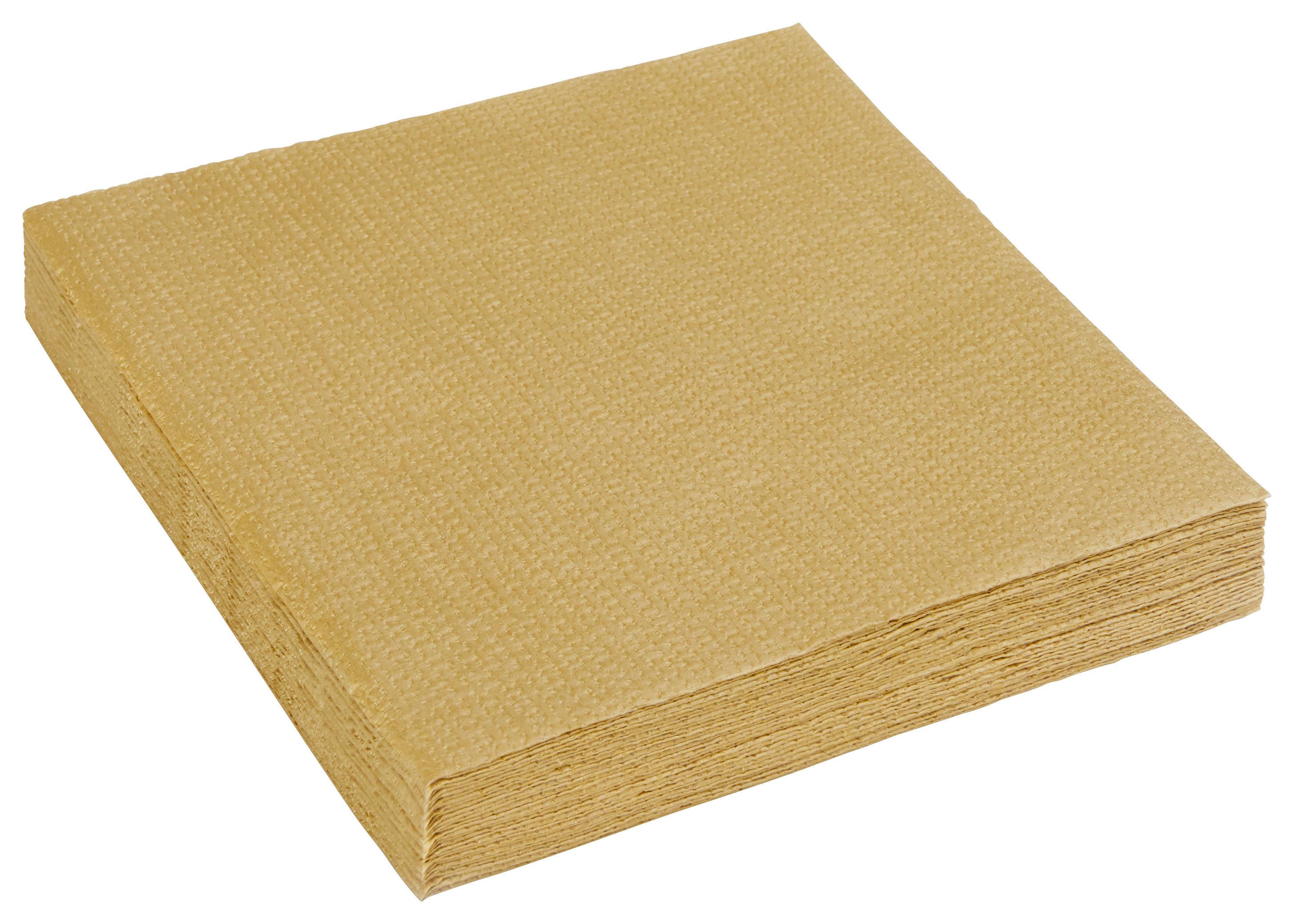 Servítky Kai, 15 ks/bal. - zlatá, papier (33cm)