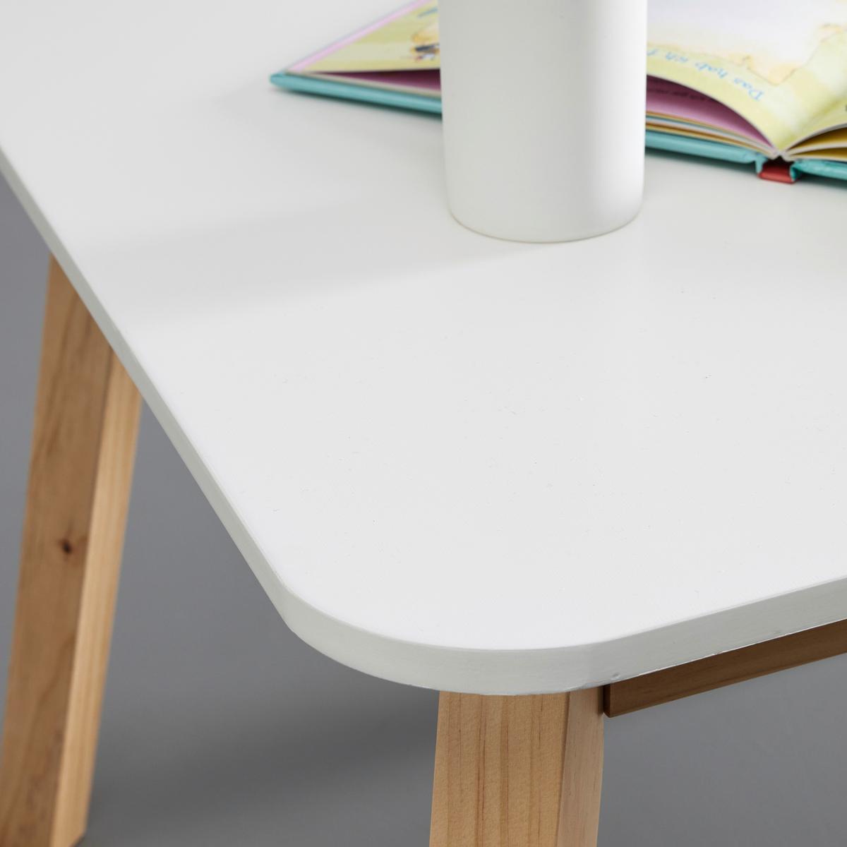 Dětská sedací souprava PINO bílá - bílá/barvy borovice, Moderní, dřevo (55/45/55cm) - Bessagi Kids