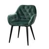 Stuhl Chessy - Dunkelgrün/Anthrazit, LIFESTYLE, Textil/Metall (62/82/60cm) - MID.YOU
