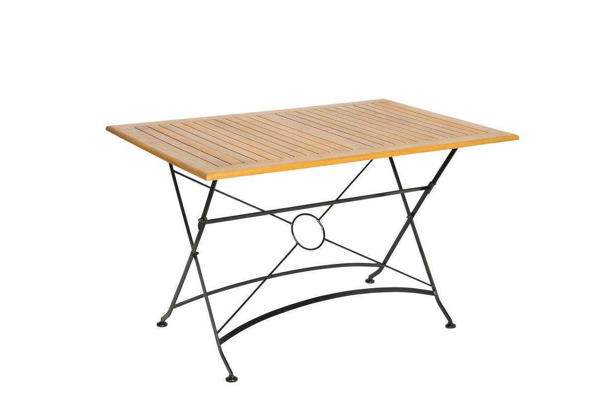 Gartengarnitur 5-Ttlg. Lindau Metall/Holz - Anthrazit/Akaziefarben, Basics, Holz/Metall (120/75/80cm) - Gardenson