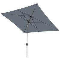 Sonnenschirm B/h/t: 250x257x200 Cm Anthrazit - Anthrazit/Alufarben, MODERN, Textil/Metall (250/257/200cm) - Doppler
