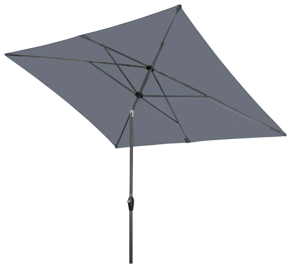 Sonnenschirm B/h/t: 250x257x200 Cm Anthrazit - Anthrazit/Alufarben, MODERN, Textil/Metall (250/257/200cm) - Doppler