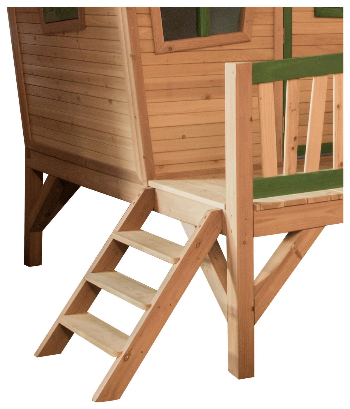 Spielhaus A030.108.90 - Hellgrün/Braun, KONVENTIONELL, Holz/Kunststoff (123/12,8/152cm) - Ambia Garden