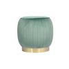 Hocker Lilje 100 Mintgrün D: 43 Cm - Goldfarben/Mintgrün, Design, Textil (43/42cm) - Kayoom