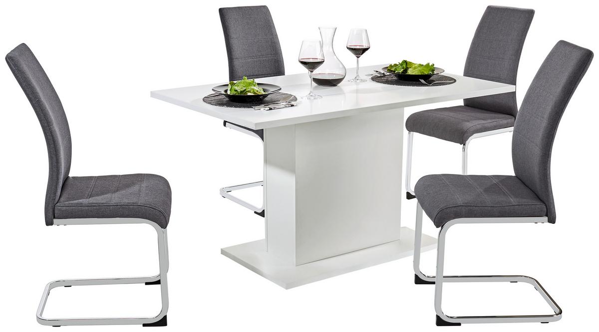 Esstisch Oskar 138x80 cm Weiß - Weiß, MODERN, Holzwerkstoff (138/76/80cm)