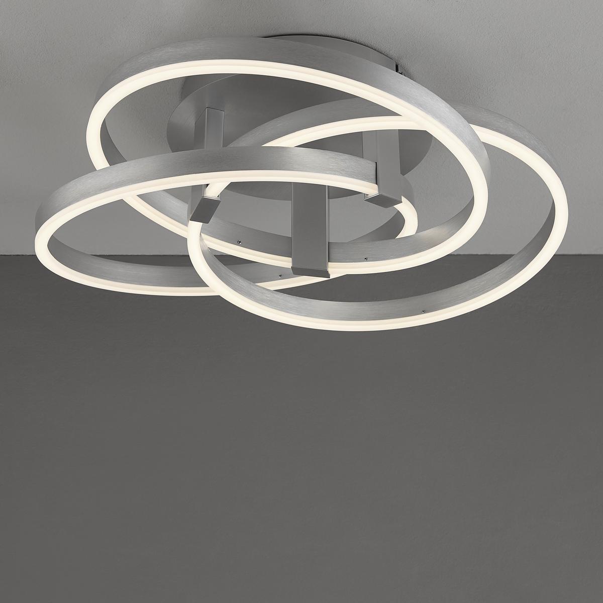 LED-Deckenleuchte 1356260 - Alufarben, Design, Kunststoff/Metall (55/18cm) - Näve