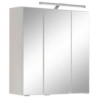 Spiegelschrank Paris Weiß B: 60 cm - Weiß, MODERN, Glas/Holzwerkstoff (60/64/20cm) - Held