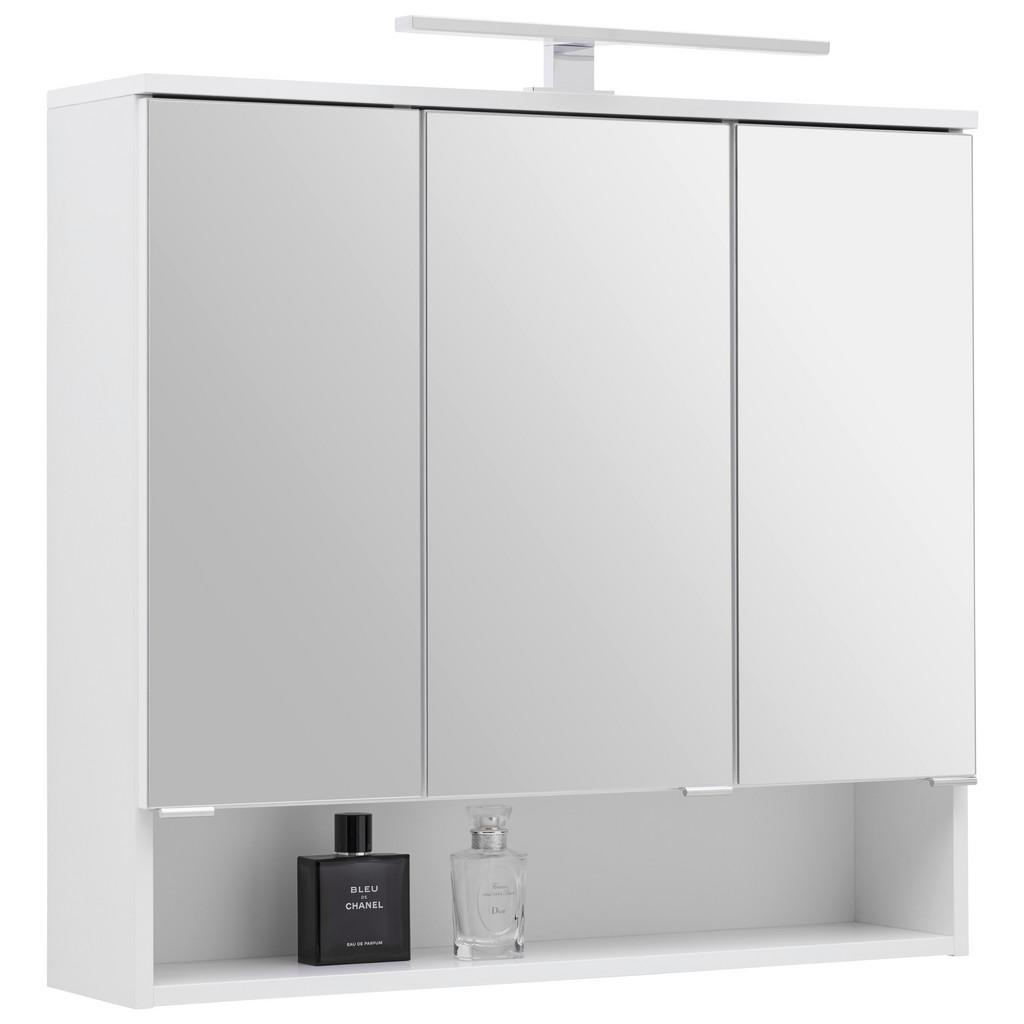 Spiegelschrank Fresh mit Led 3-Türig BxHxT: 80x75x20 cm