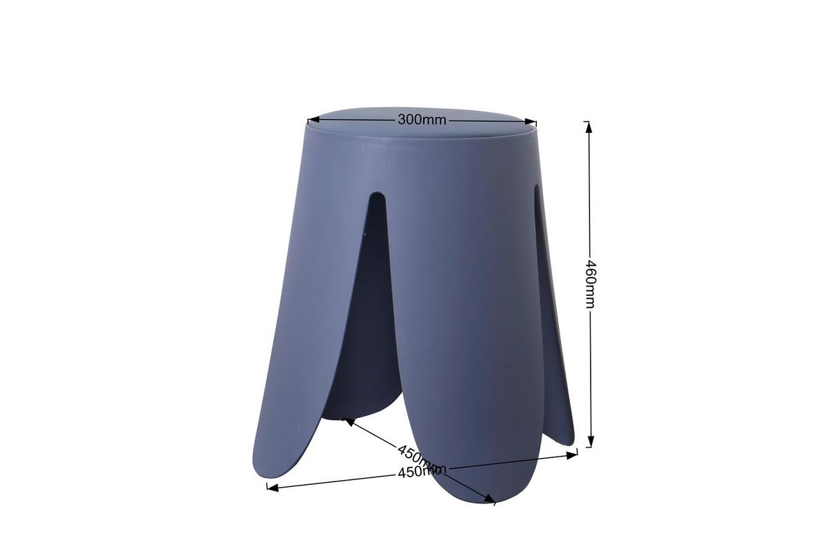 Taburetka stohovatelná PIA - modrá, Lifestyle, drevo/textil (45/46/30cm) - Based