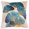 Zierkissen Nizza 45x45 Cm Polyester Blau/gold Mit Zipp - Blau/Goldfarben, MODERN, Textil (45/45cm) - Luca Bessoni