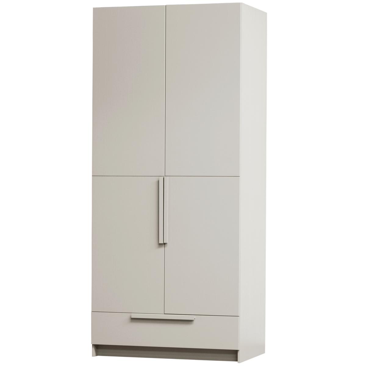 Garderobenschrank Pure Hellgrau B: 95 Cm - Hellgrau, Design, Holz (95/215/60cm) - Livetastic