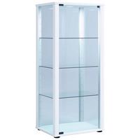 Vitrine Kavisa 50 cm Weiß - Schwarz/Weiß, MODERN, Glas/Holzwerkstoff (50/114,5/38cm) - MID.YOU