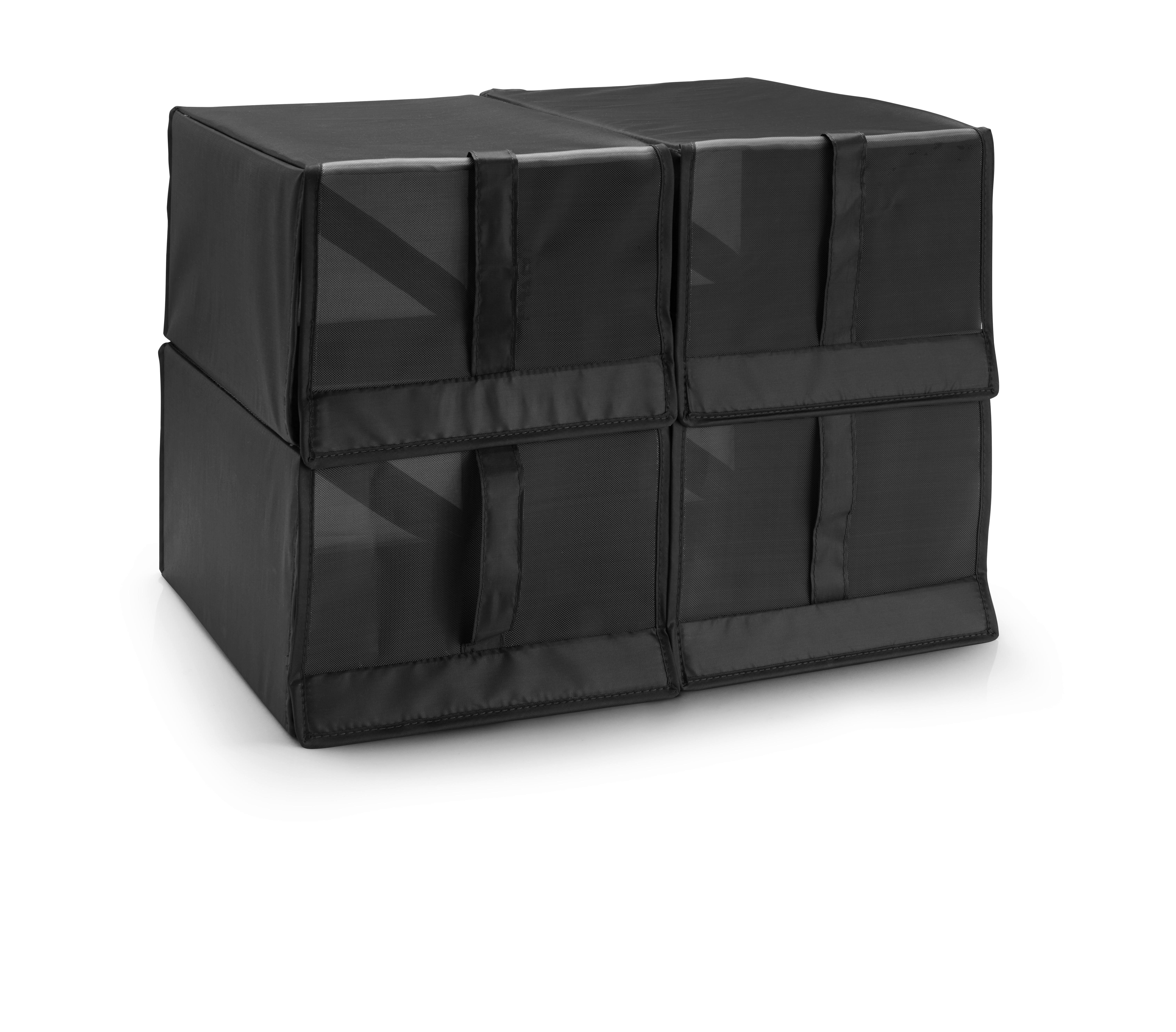 Krabice na boty Unit - šedá, Konvenční, textil/plast (22/34/16cm) - Modern Living