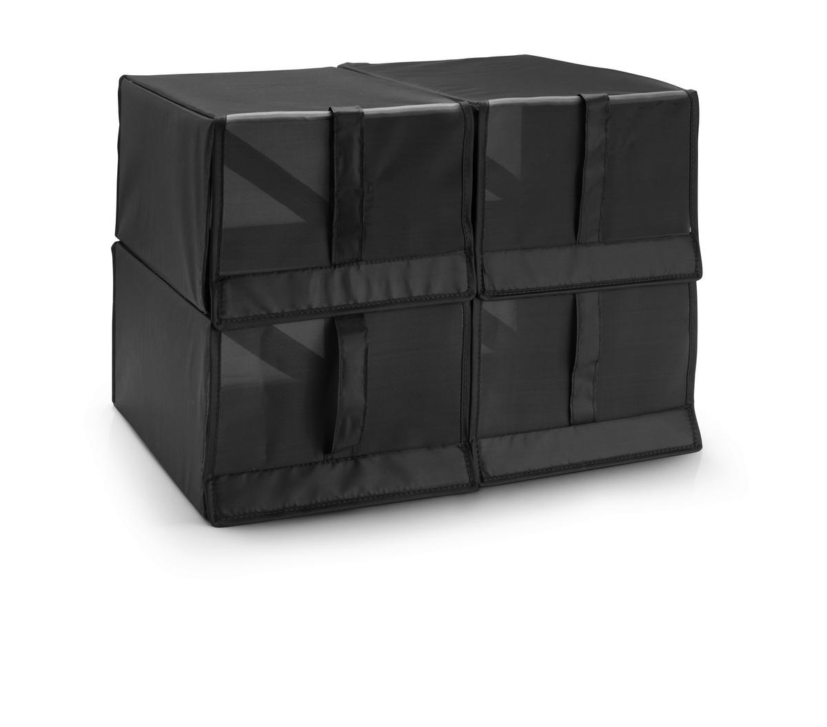 Krabice na boty Unit - šedá, Konvenční, textil/plast (22/34/16cm) - Modern Living