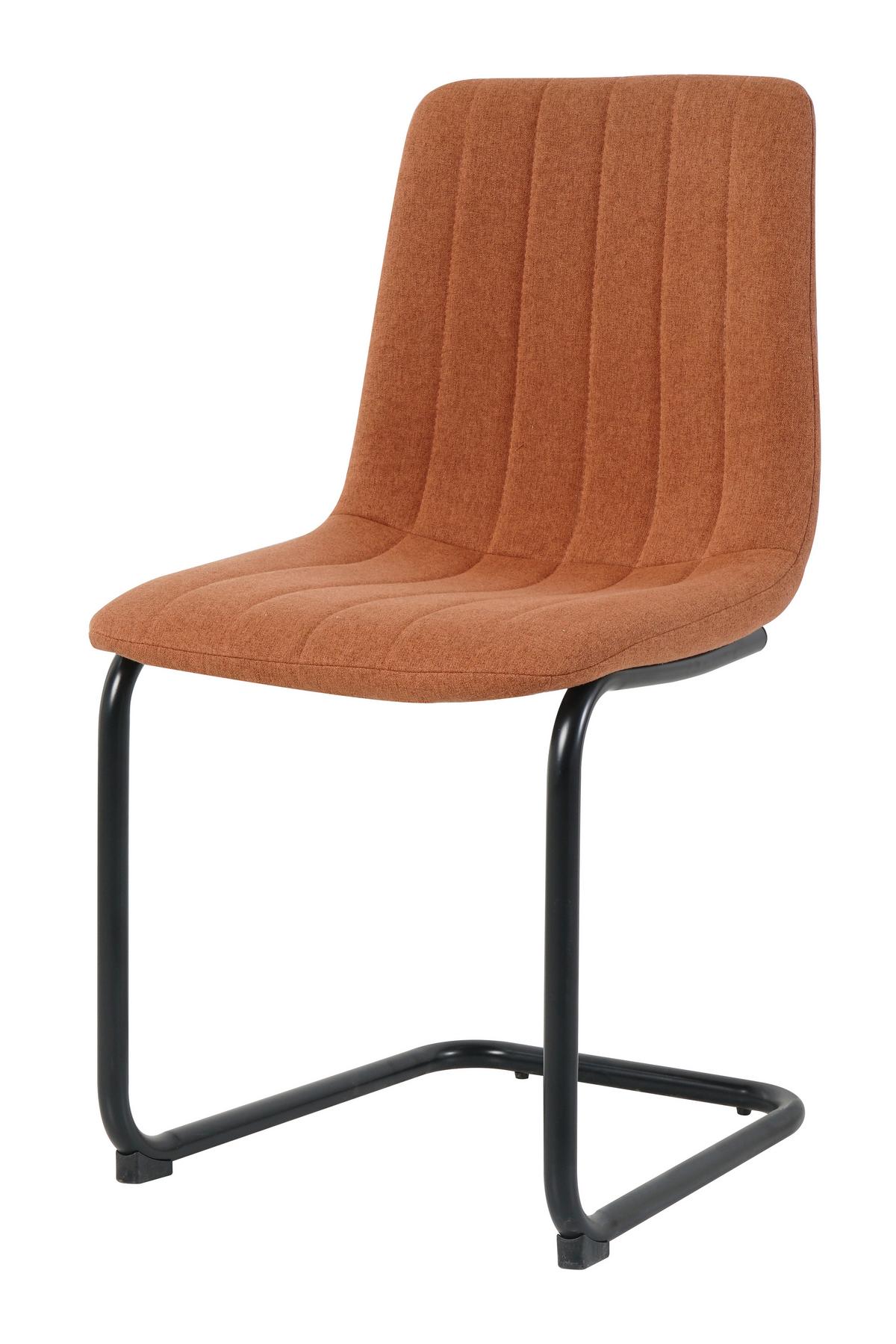 Stuhl-set Braun, B: 43cm - Schwarz/Braun, Design, Textil/Metall (43/87/53cm) - Livetastic