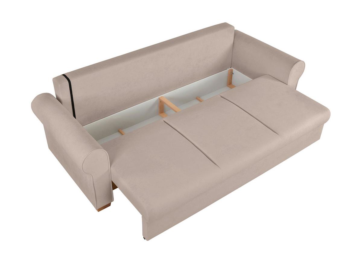 Schlafsofa Arles, Taupe 15 B: 240 Cm - Taupe/Buchefarben, Design, Textil (240/94/98cm) - MID.YOU