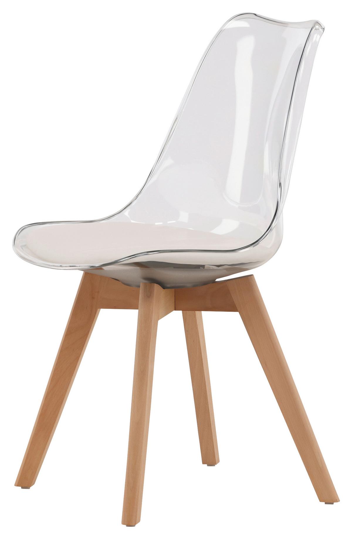 Stuhl-Set Edvin - Birkefarben/Weiß, Design, Holz/Textil (49/85/50cm) - Livetastic