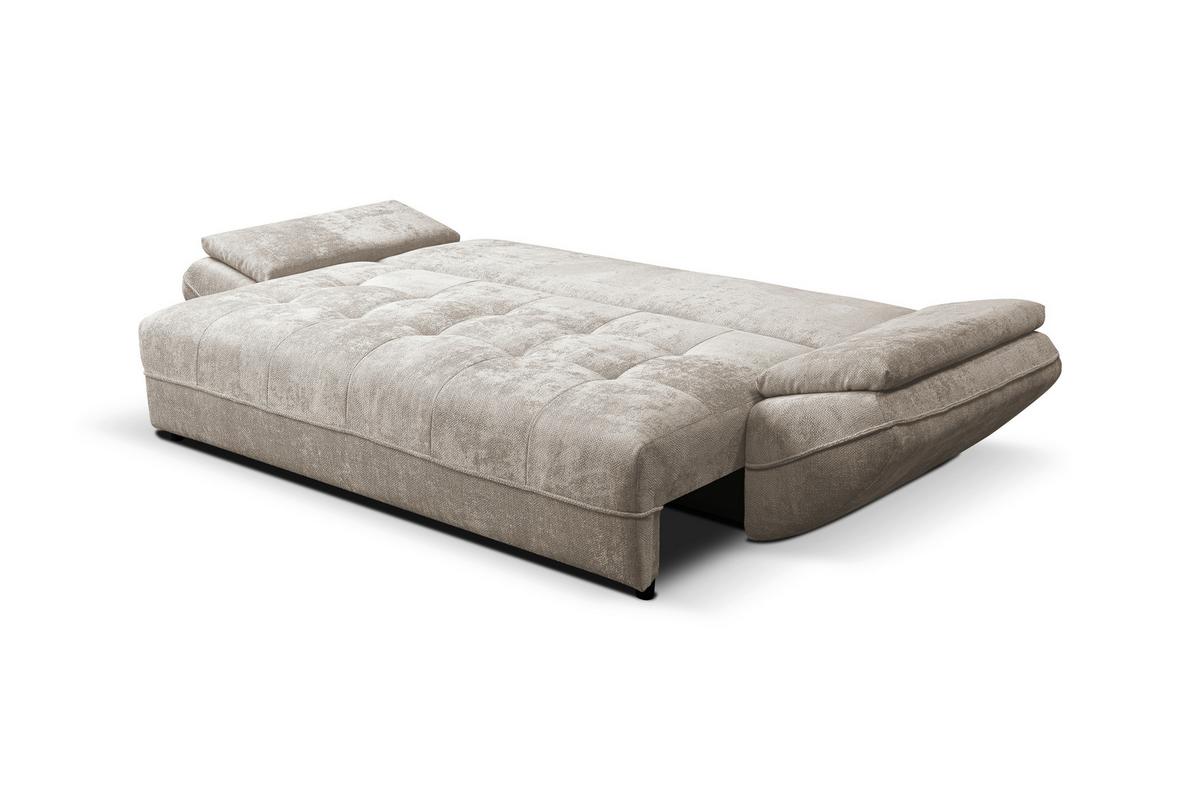 Schlafsofa Elma Sandfarben B: 280cm - Sandfarben/Schwarz, KONVENTIONELL, Holz/Holzwerkstoff (280/73-93/107cm) - MID.YOU