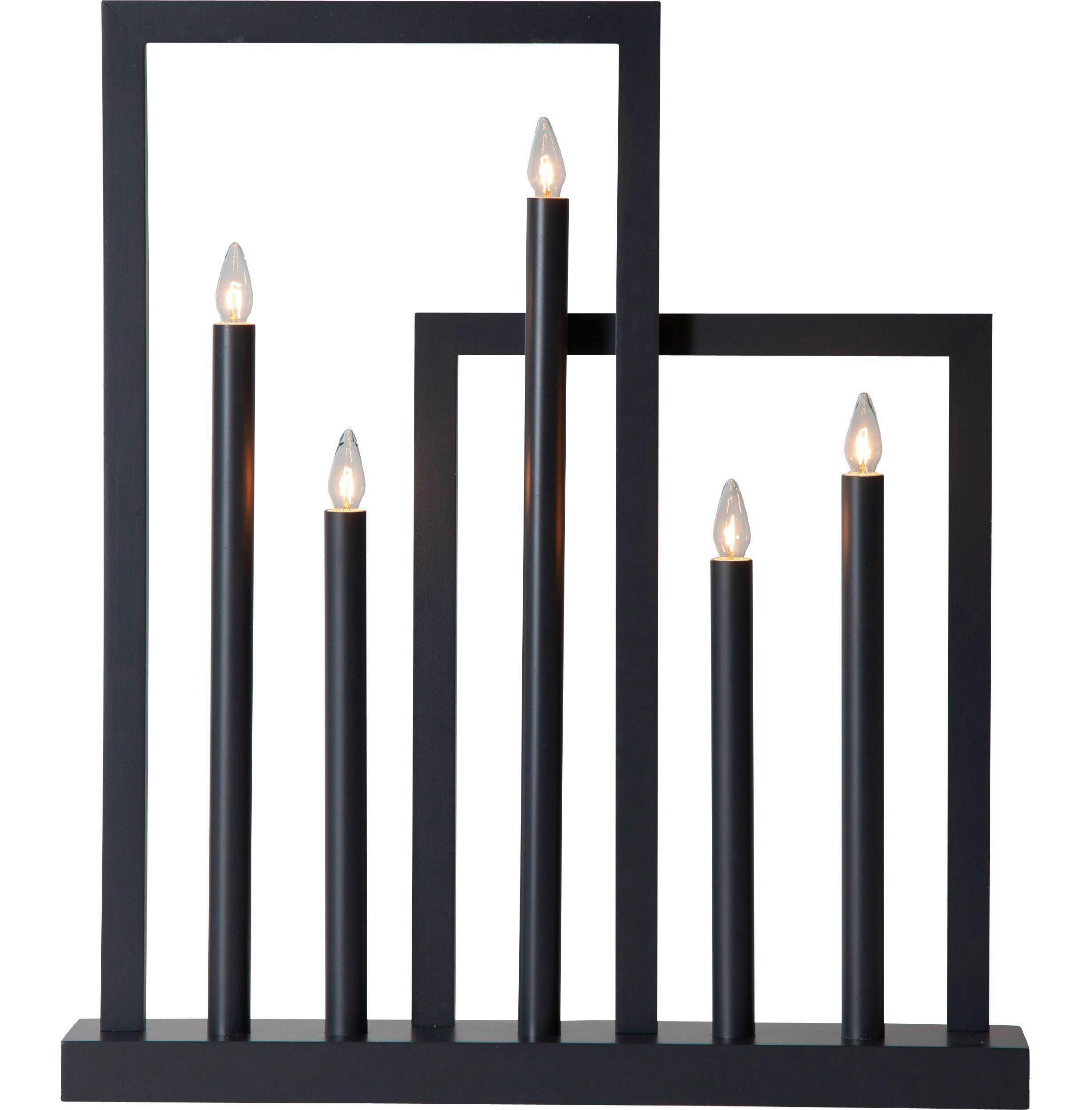 Led-kerze 410952 Frame - Anthrazit/Weiß, Basics, Holz/Kunststoff (45/8/51cm) - Eglo