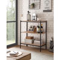 REGÁL RACK - čierna/farba duba, Basics, kov/kompozitné drevo (80/95/40cm) - P & B