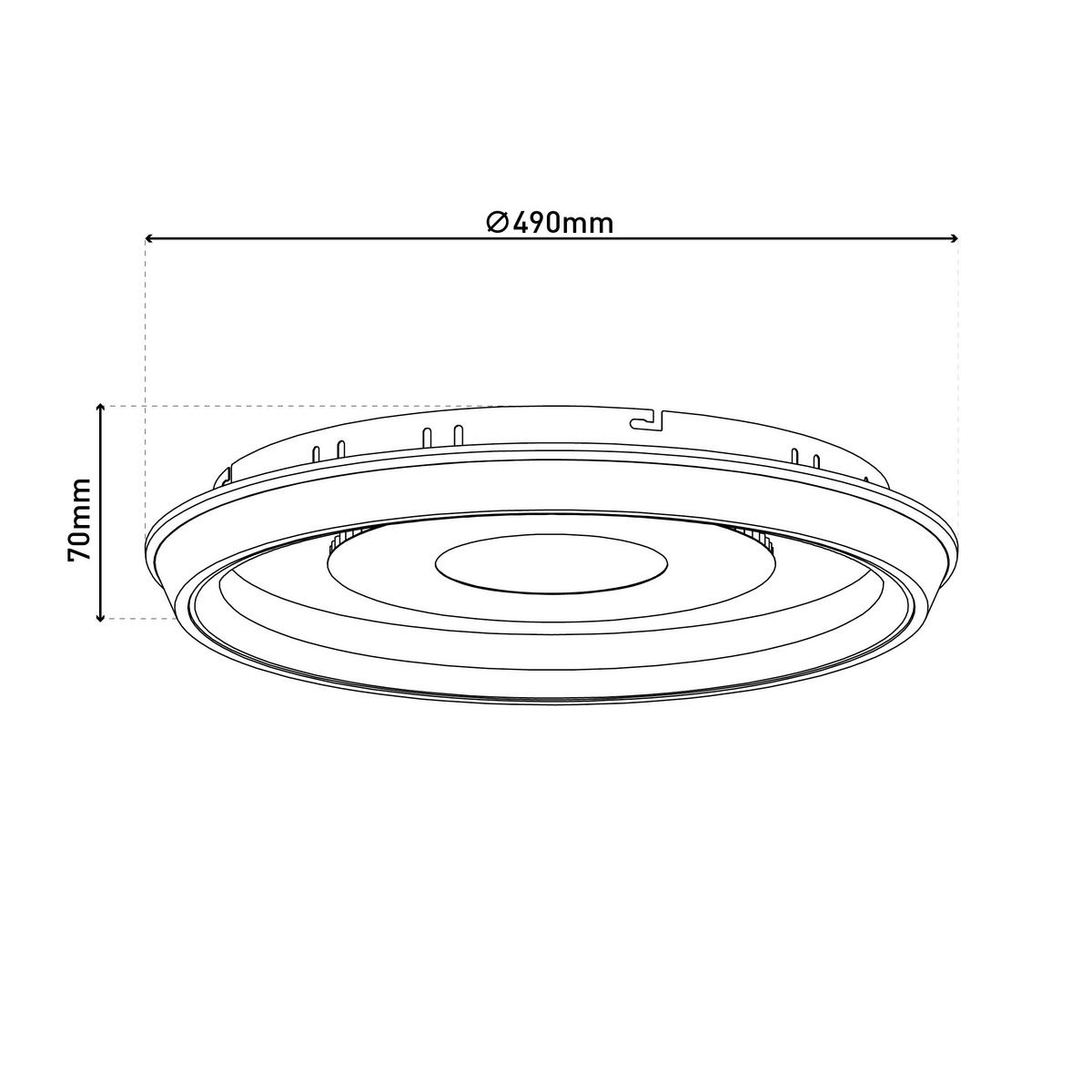 Led-deckenleuchte 3-Fach-Dimmbar - Weiß, Design, Kunststoff/Metall (49/49/7cm) - Näve
