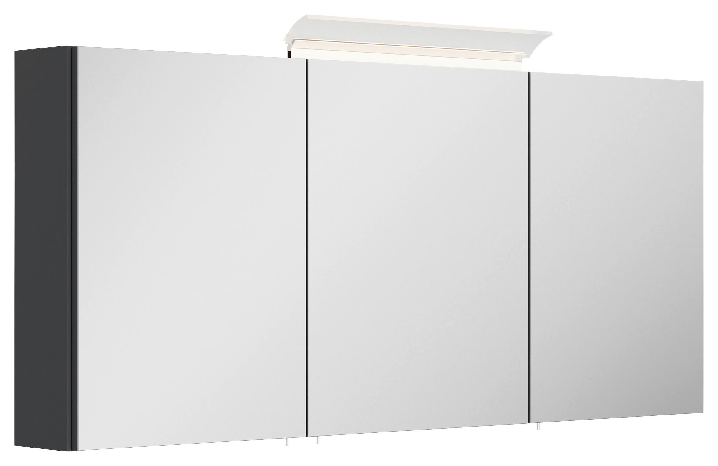 ZRCADLOVÁ SKŘÍŇKA SPIEGELSCHRANK 140 CM - barvy grafitu, Moderní, kompozitní dřevo/sklo (140/62/17cm) - MID.YOU