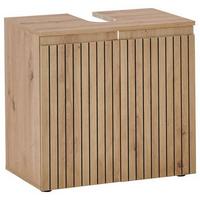 Waschbeckenunterschrank Austin B: 60 Cm Eiche Dekor - Schwarz/Eiche Artisan, MODERN, Holzwerkstoff (60/57/36cm) - MID.YOU