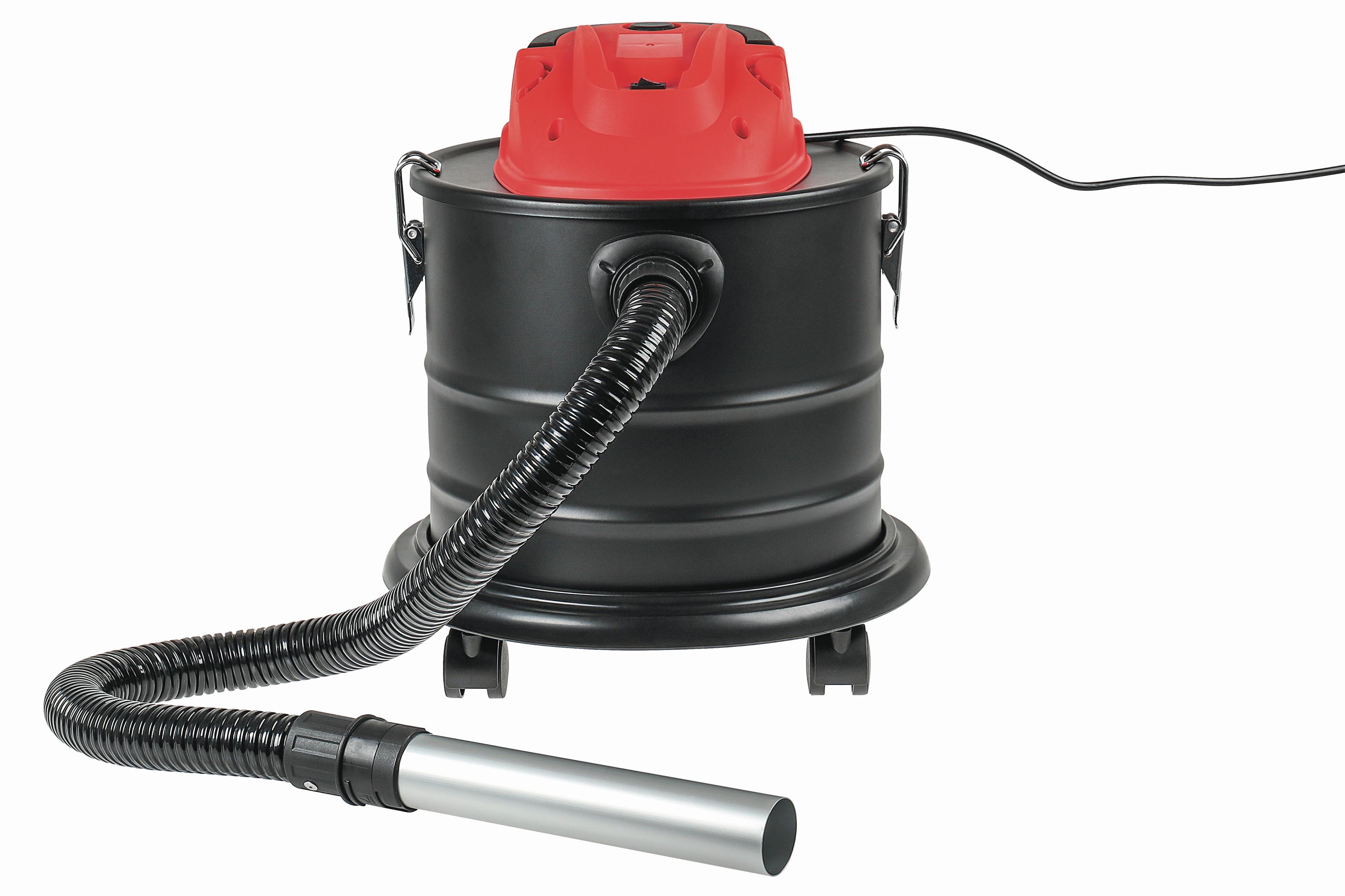 Aschesauger ohne Beutel mit 2,5 m Kabel 1200 W - Rot/Schwarz, Basics, Metall (36,5/36/40cm)