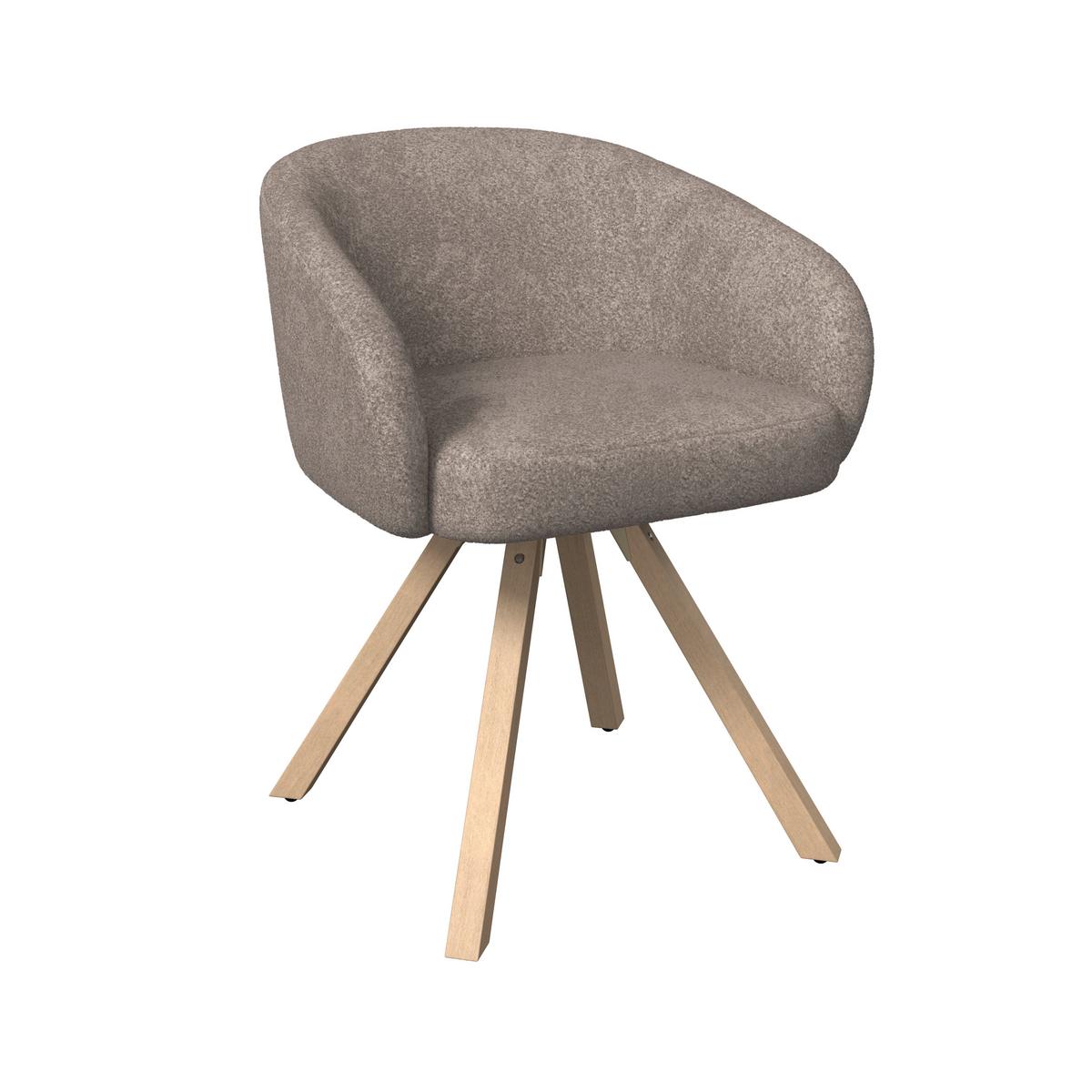 ŽIDLE S PODRUČKAMI NAYA HNĚDÁ - barvy buku/hnědá, Moderní, dřevo/textil (62/65/81cm) - Bessagi Home