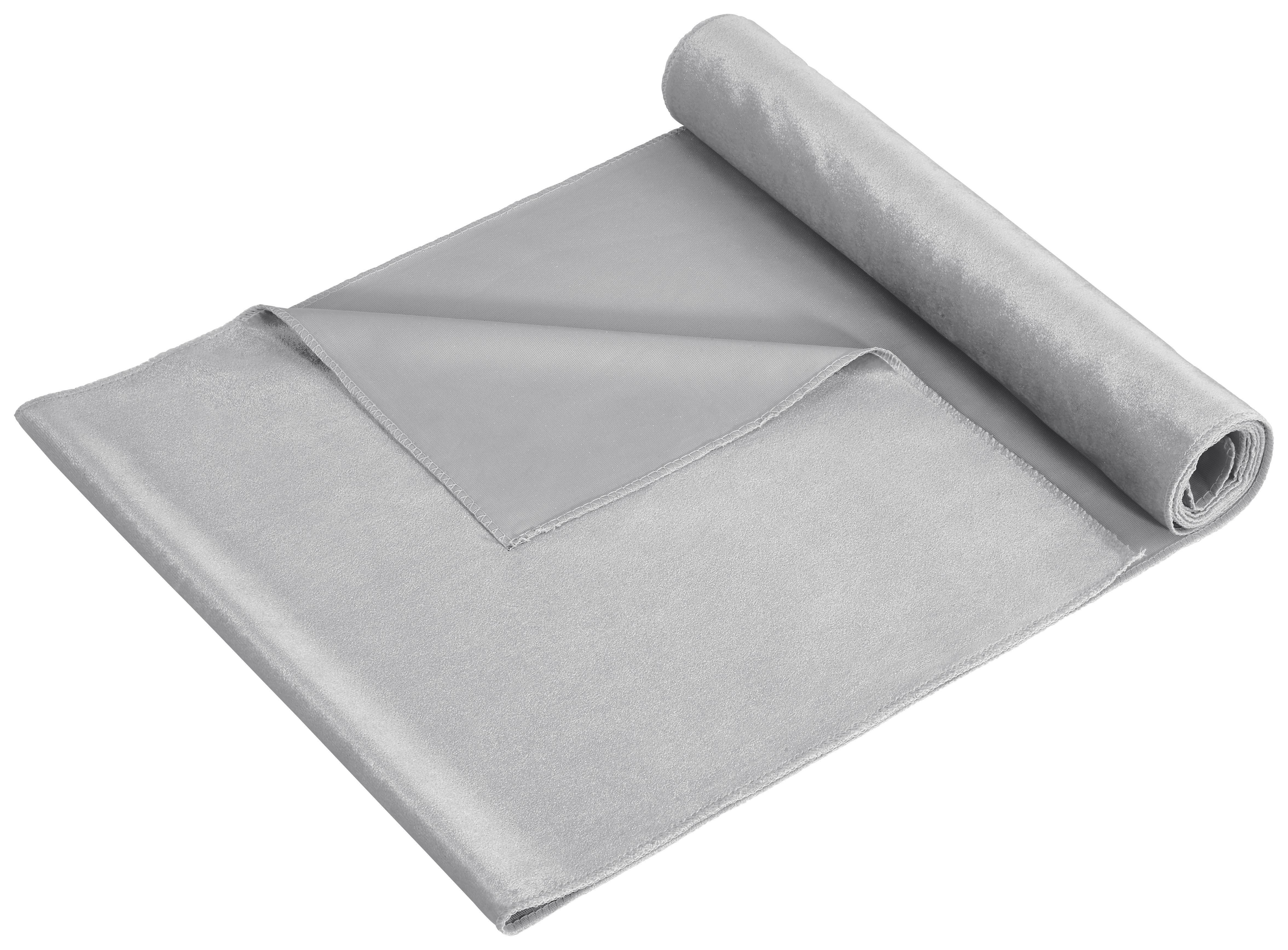DEKORAČNÍ LÁTKA SAMT 35/180cm - barvy stříbra, textil (35/180cm) - Modern Living