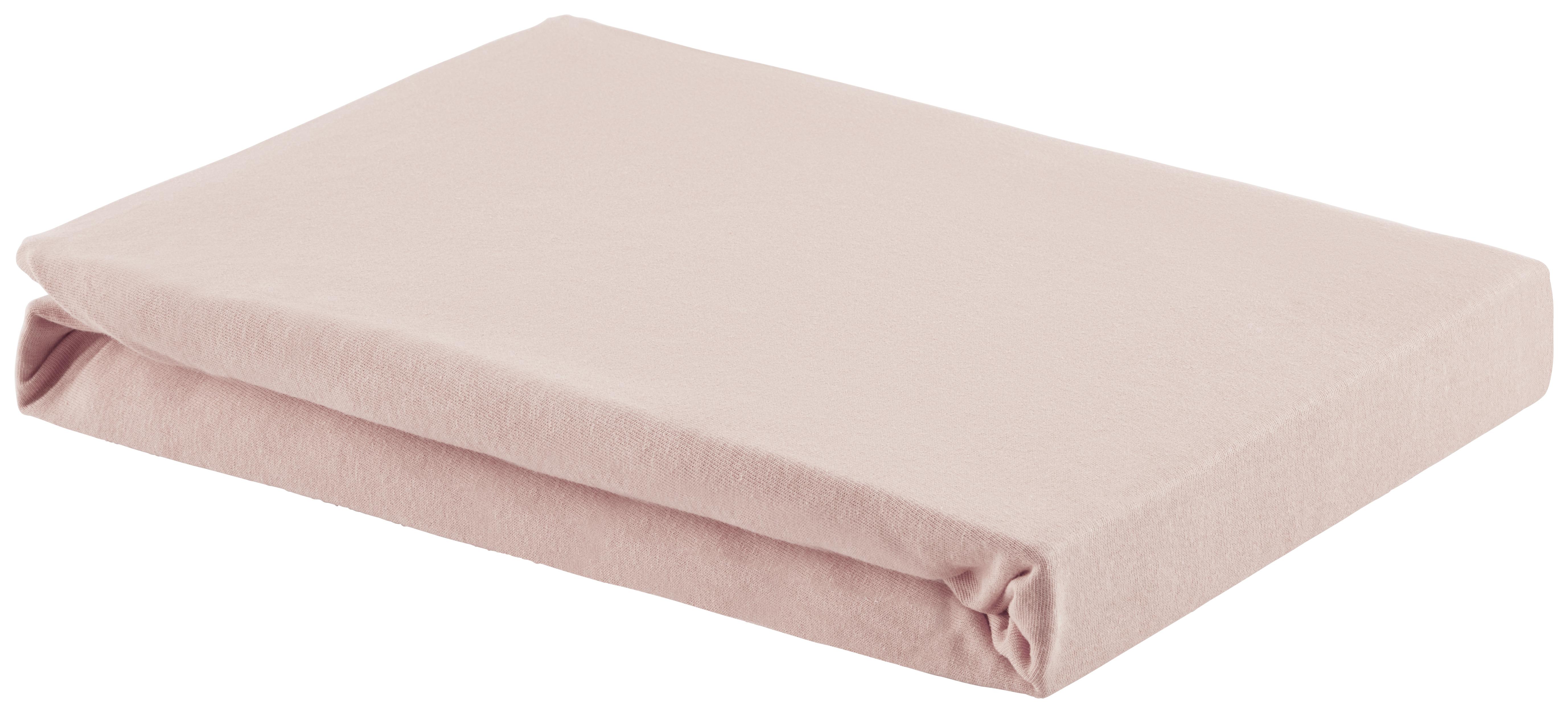 Elastické Prostěradlo Basic, 180/200cm, Růžová - růžová, textil (180/200cm) - Modern Living
