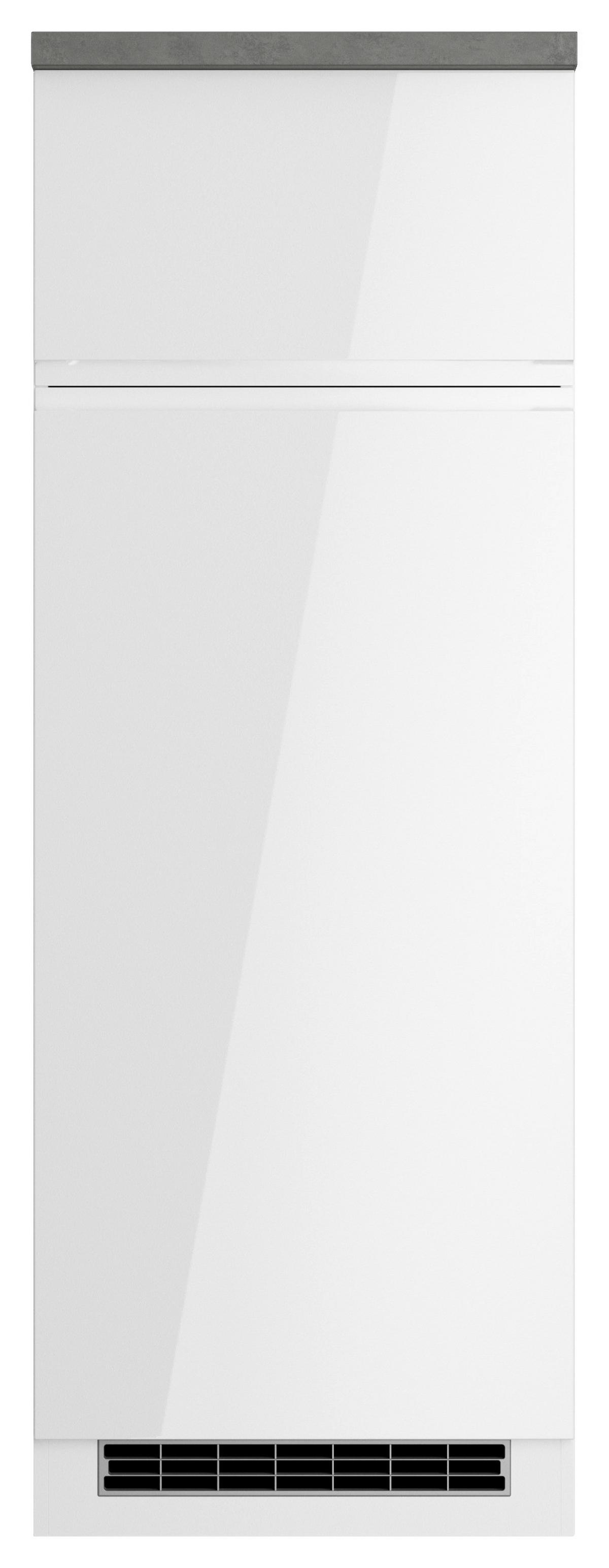 Geräteumbauschrank Monza B: 60 Cm Weiß/grau - Weiß Hochglanz/Weiß, LIFESTYLE, Holzwerkstoff (60/166/60cm) - Held
