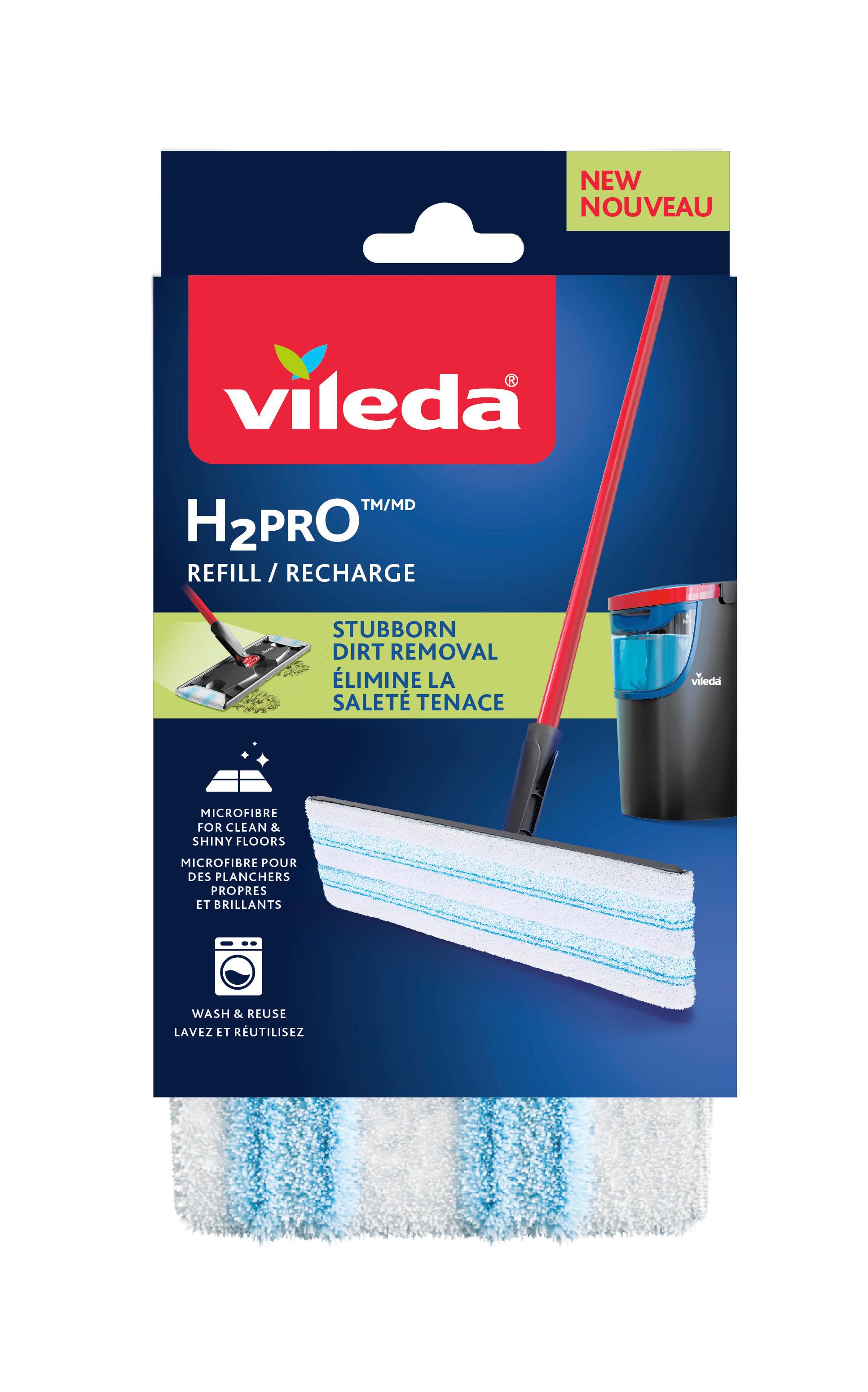 Návlek na mop H2prO VILEDA H2PRO NÁHRADA/PLOCHÝ - viacfarebná, Basics, textil (11/23.5/2cm) - Vileda