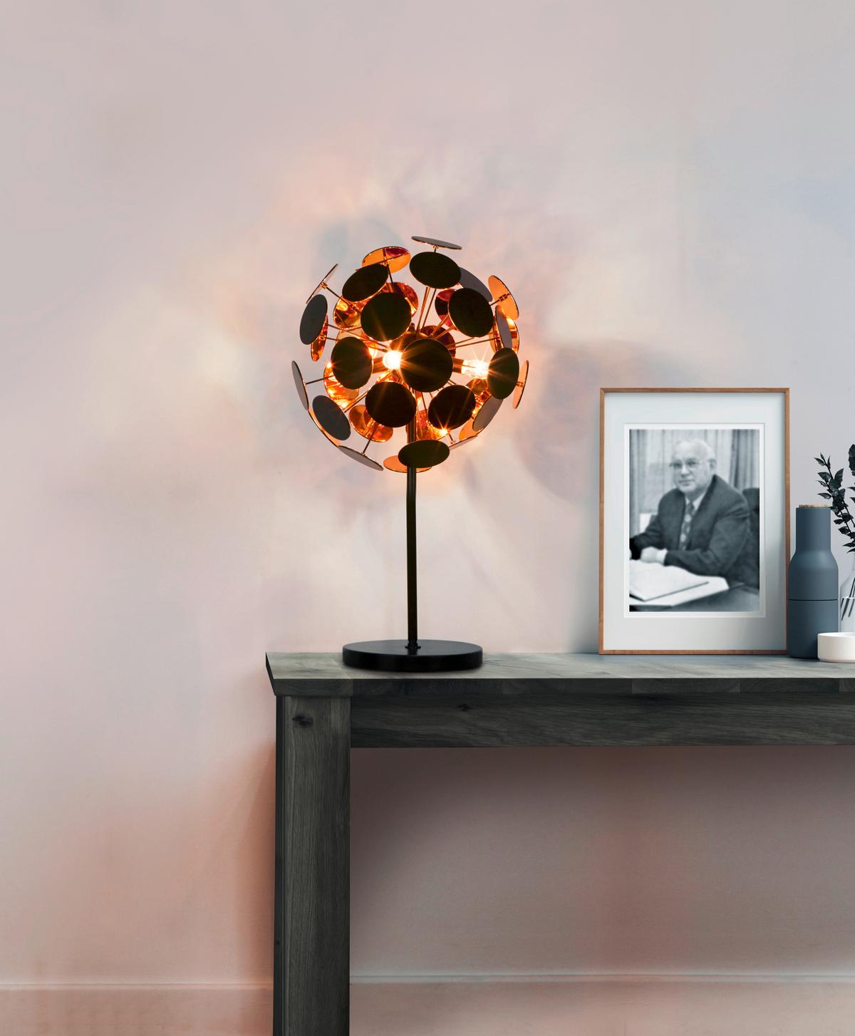 Tischleuchte Eu3070bg - Goldfarben/Schwarz, Design, Kunststoff/Metall (48/65cm)