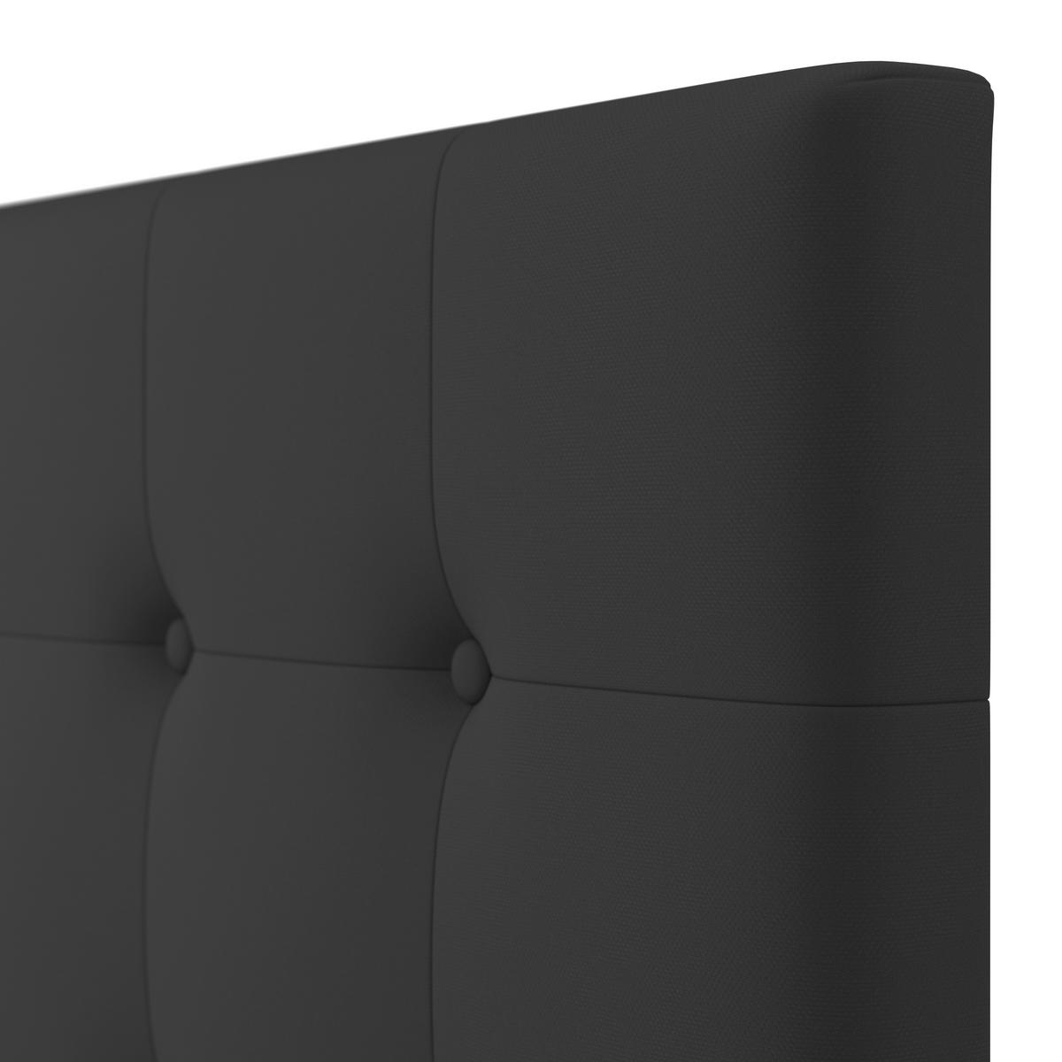 Čalouněná manželská postel FREDERICO, 180x200, černá - černá, Moderní, kov/dřevo (180/200cm) - Bessagi Home