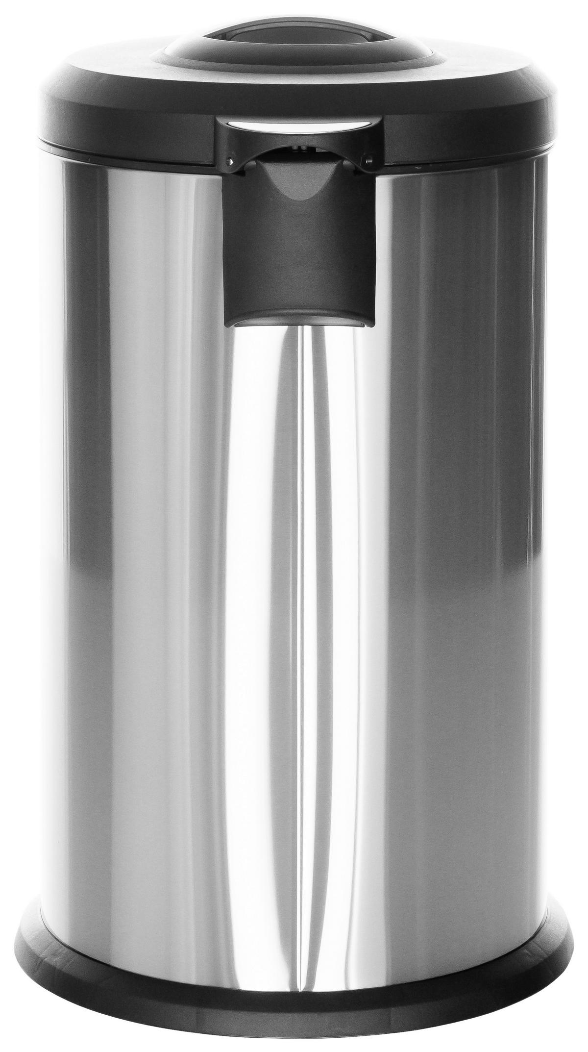 Abfallsammler Clean X - Silberfarben/Schwarz, Basics, Kunststoff/Metall (38/62-96/38cm) - MID.YOU