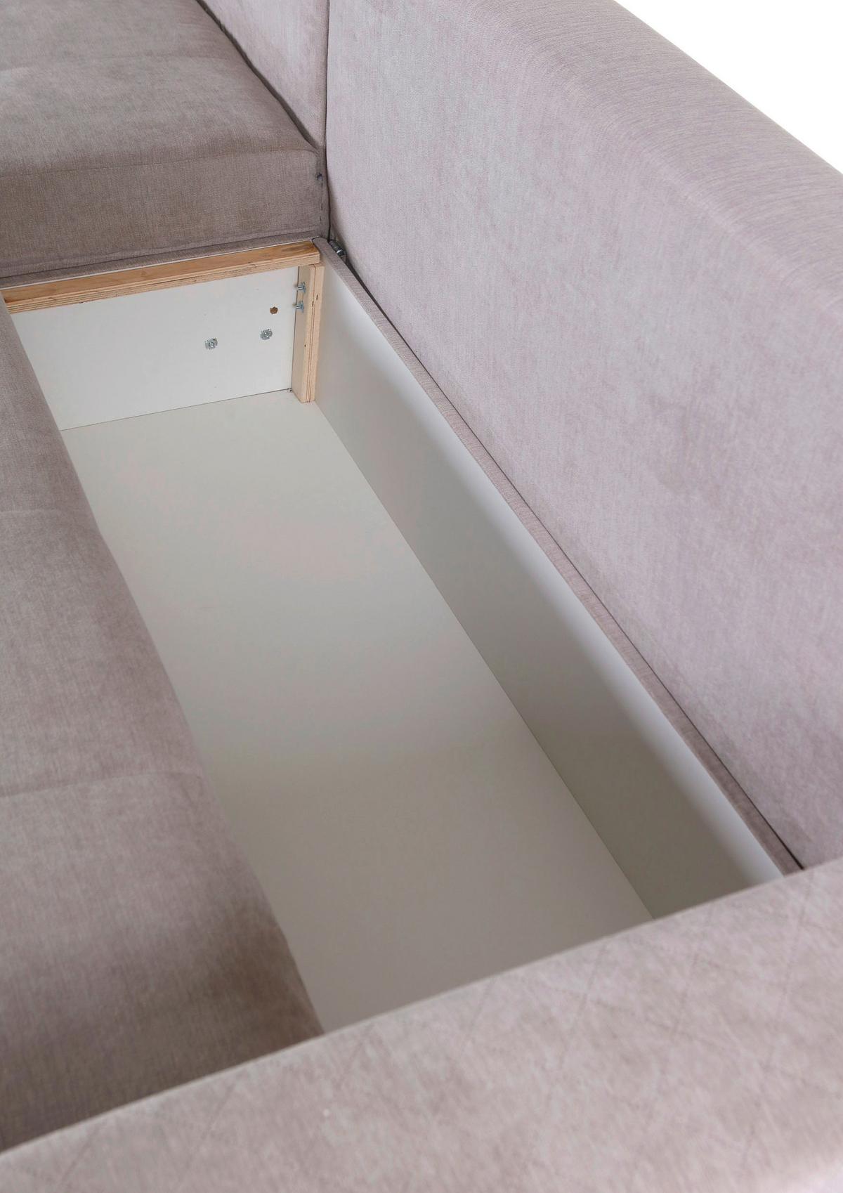 Ecksofa Barkley - Rot/Hellgrau, KONVENTIONELL, Textil (176/243cm) - MID.YOU