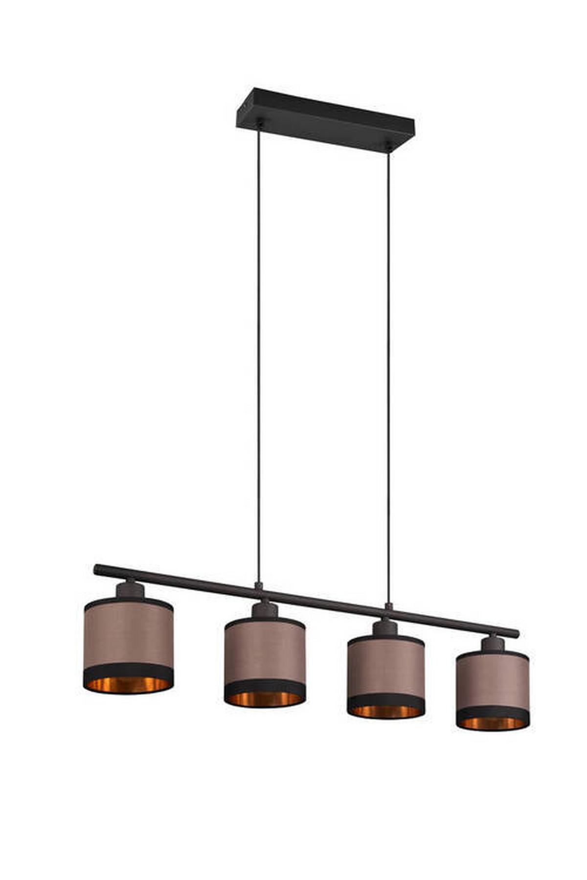 Pendelleuchte R31554041 Davos - Taupe/Goldfarben, Design, Textil/Metall (75/12/150cm)