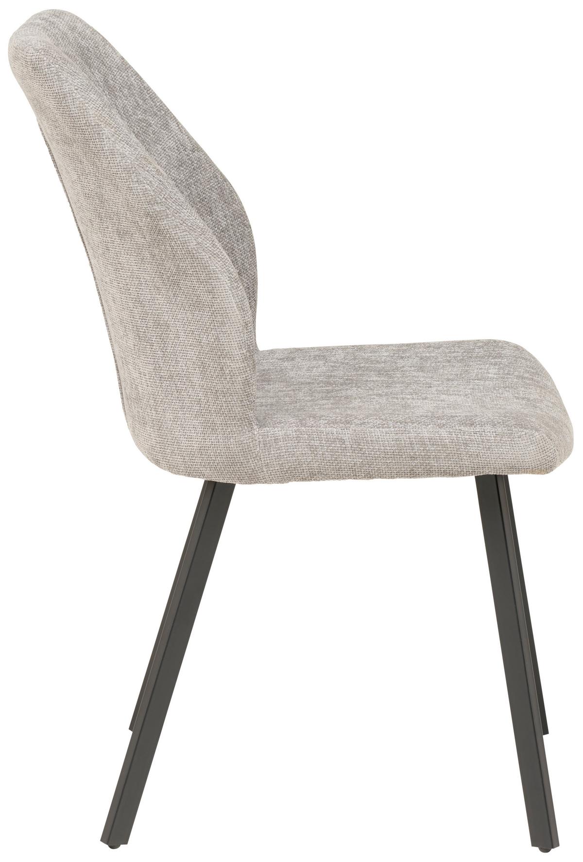 Tischgruppe Perth 5-Teilig Dunkelgrau, B: 140 cm - Dunkelgrau, KONVENTIONELL, Textil/Stein (90/140/76cm) - MID.YOU