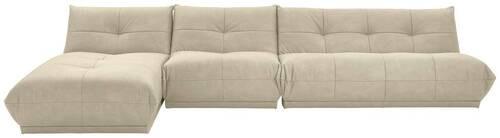 Ecksofa Giselle Creme S: 185x390 Cm - Creme, Trend, Textil (185/390cm) - Livetastic