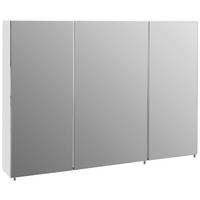 Spiegelschrank Basic 1000 3 Türen, Weiß - Weiß Hochglanz, MODERN, Glas/Holzwerkstoff (100/70,7/16cm) - MID.YOU