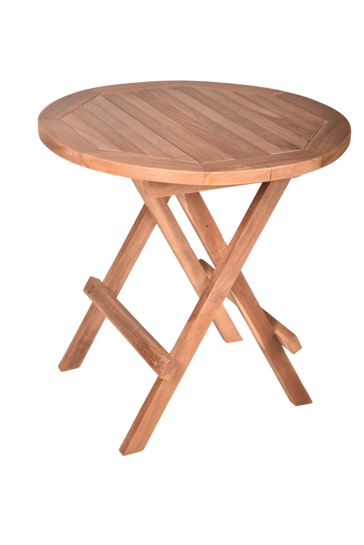 Gartenbeistelltisch Mitan - Braun, Basics, Holz (50/50/51cm) - Gardenson