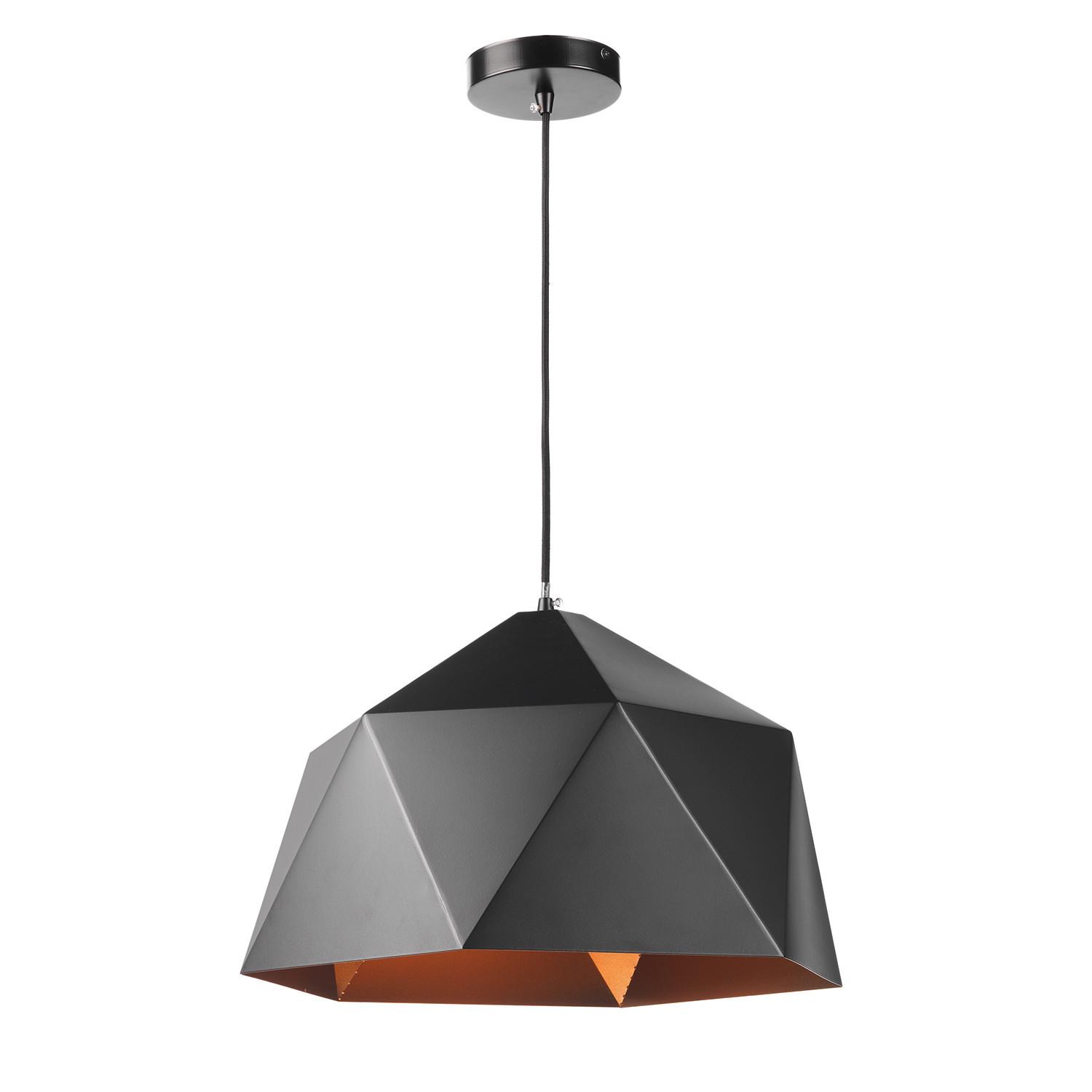 Hängeleuchte 5010/Sm - Goldfarben/Schwarz, Design, Metall (46/120cm)