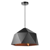 Hängeleuchte 5010/sm - Goldfarben/Schwarz, Design, Metall (46/120cm)
