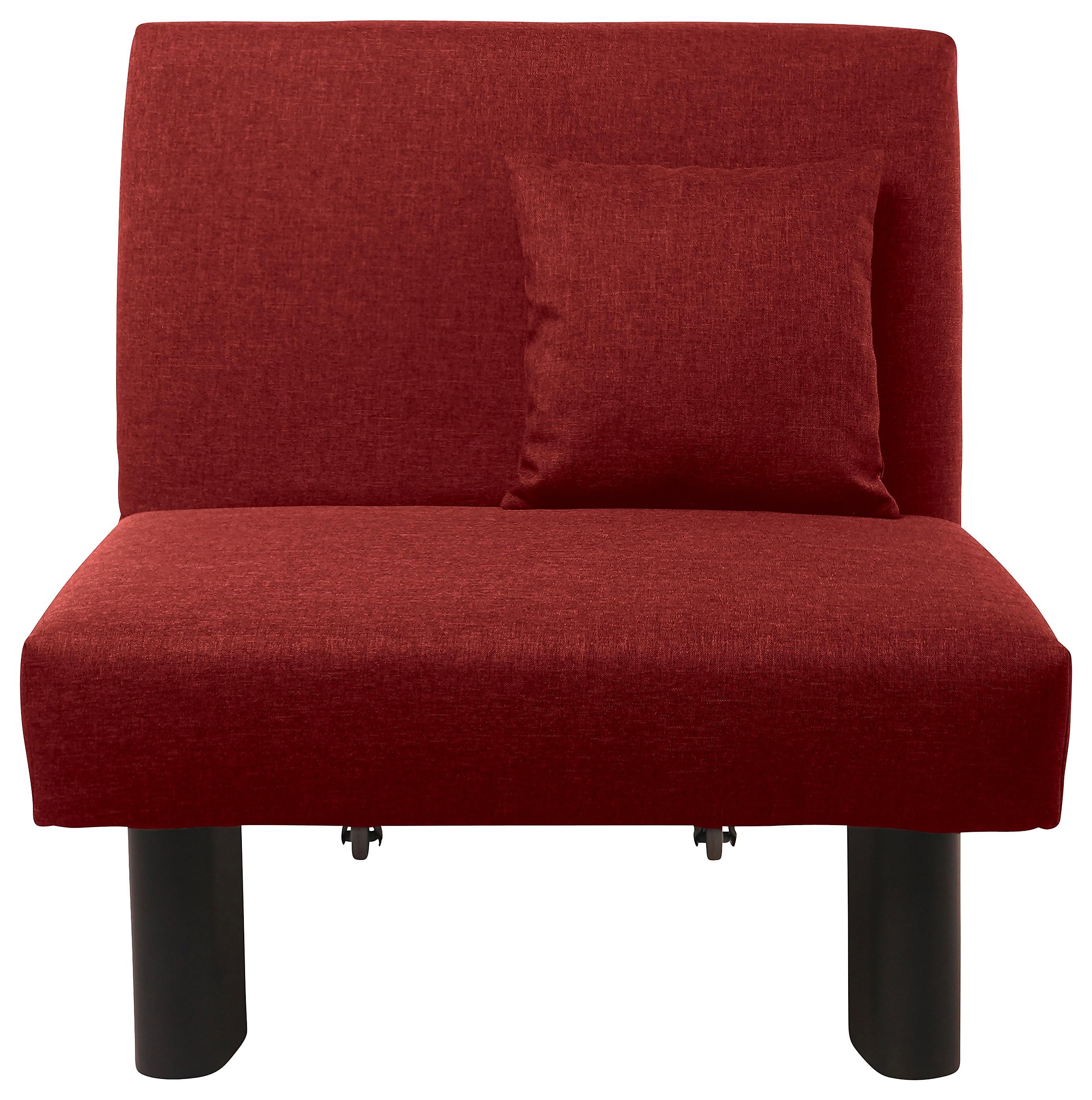Schlafsessel Columbus Rot Inkl. Zierkissen - Rot/Schwarz, Design, Textil (85/85/100cm) - Max Winzer