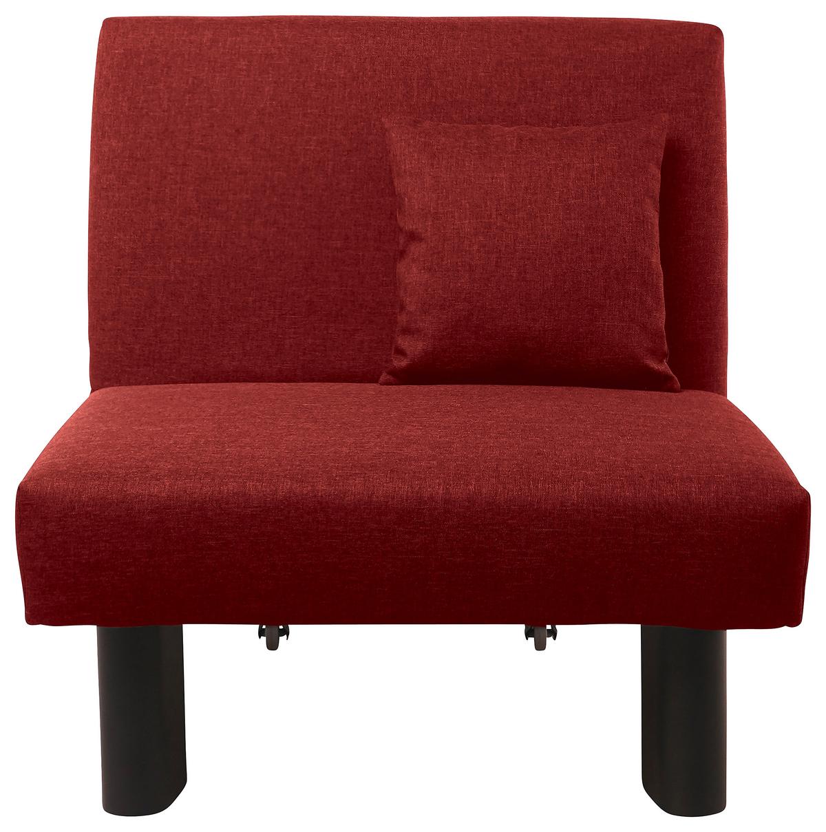 Schlafsessel Columbus Rot inkl. Zierkissen - Rot/Schwarz, Design, Textil (85/85/100cm) - Max Winzer